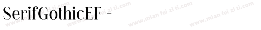 SerifGothicEF 字体转换